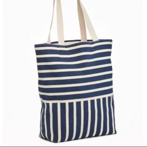 Nautical stripe tote bag